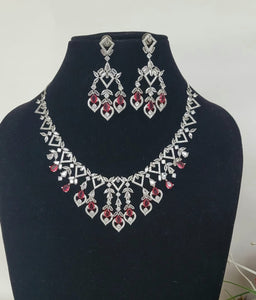 Mahi Red diamond Necklace set