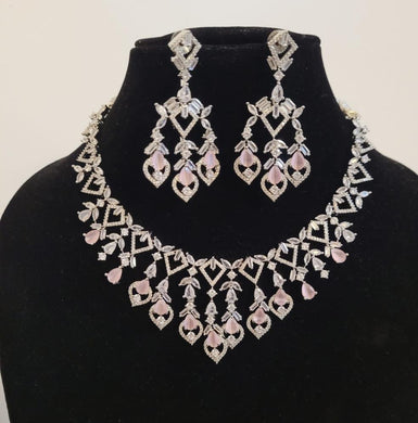 Mahi Pink diamond Necklace set
