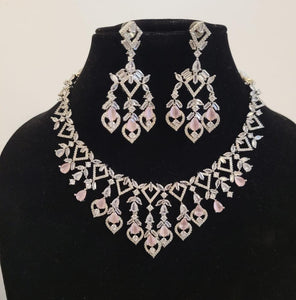 Mahi Pink diamond Necklace set