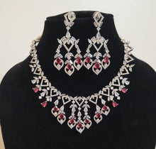 Load image into Gallery viewer, Mahi Red diamond Necklace set