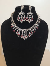 Load image into Gallery viewer, Mahi Red diamond Necklace set
