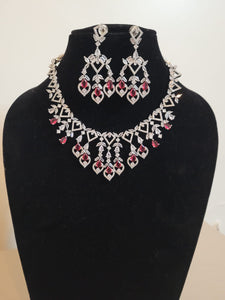 Mahi Red diamond Necklace set