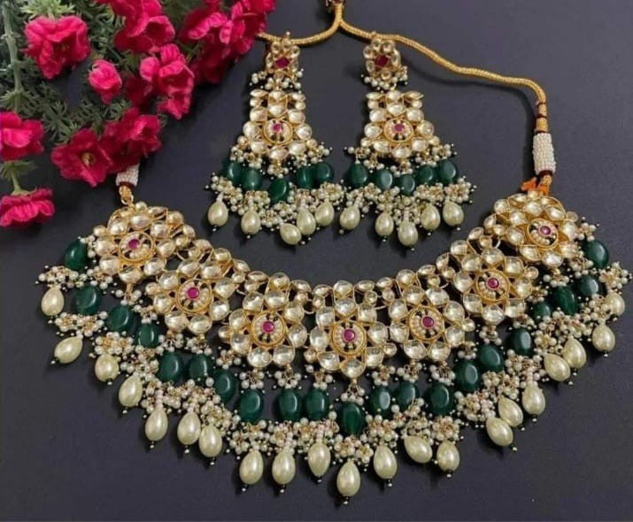 Shivani Jadau Kundan Bridal Necklace Set