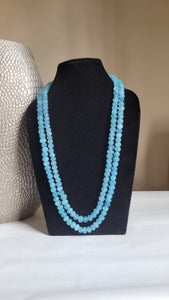 Light Blue Melon Gemstones Beaded Necklace