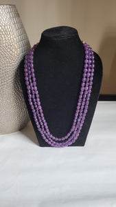 Purple Gemstones Beaded Necklace