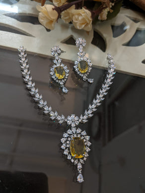Natalie Yellow Diamond Necklace set