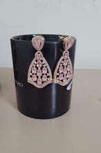 Load image into Gallery viewer, Ridhima Pink Diamond Danglers Earrings