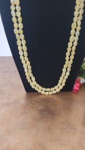 Yellow Gemstones Beaded Necklace