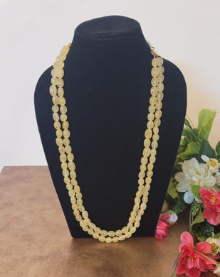 Yellow Gemstones Beaded Necklace