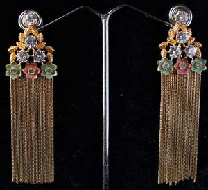 Gemzlane meenakari stone fashion earrings for women and girls - Earrings
