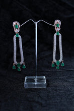 Load image into Gallery viewer, Gemzlane emerald stone fashion  danglers earrings for women and girls - Earrings