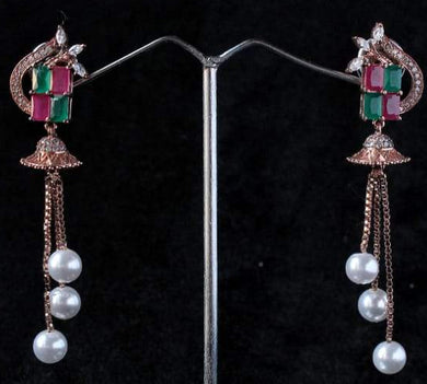 Gemzlane coloured stone fashion earrings for women and girls - Earrings