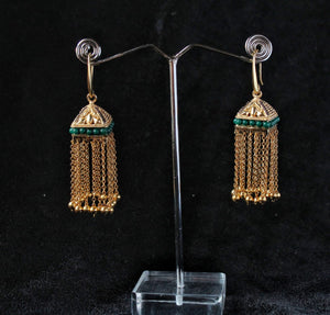 Gemzlane triangular danglers traditional earrings for women and girls - Earrings
