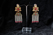 Load image into Gallery viewer, Gemzlane meenakari long fashion earrings for women and girls - Earrings