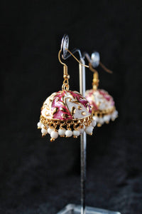 Gemzlane enameled jhumki fashion earrings for women and girls - Earrings