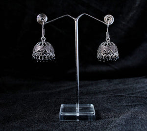 Gemzlane oxidized black jhumki  earrings for women and girls - Earrings