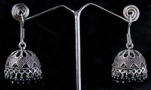 Gemzlane oxidized black jhumki  earrings for women and girls - Earrings
