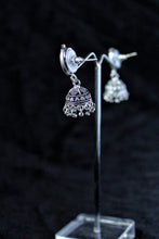 Load image into Gallery viewer, Gemzlane oxidized circular jhumki tiny trinklets for women and girls - Earrings