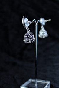 Gemzlane oxidized circular jhumki tiny trinklets for women and girls - Earrings