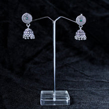 Load image into Gallery viewer, Gemzlane oxidized circular jhumki tiny trinklets for women and girls - Earrings