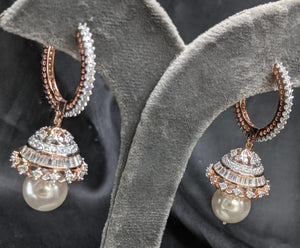 Gemzlane beautiful cz Bali earrings - Gemzlane