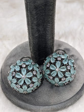 Load image into Gallery viewer, Shrishti  diamond Mint green cz ball Studs Earrings