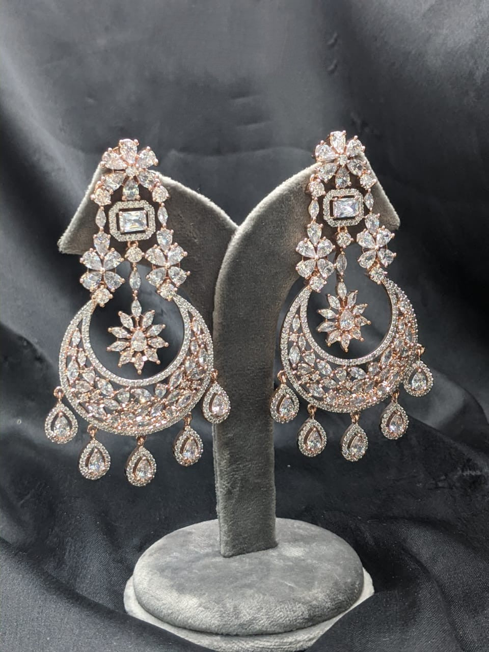 Ash diamond danglers Earrings