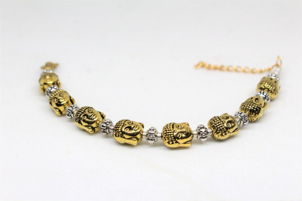 Buddha oxidized dual tone Bracelet for women and girls - Gemzlane