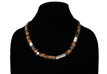 Load image into Gallery viewer, 92.5 Sterling Silver Tiger eye Gemstone necklace - Gemzlane