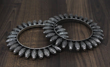 Load image into Gallery viewer, Gemzlane oxidized silver tone pair of bangles for women and girls - Gemzlane