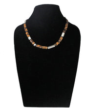 Load image into Gallery viewer, 92.5 Sterling Silver Tiger eye Gemstone necklace - Gemzlane