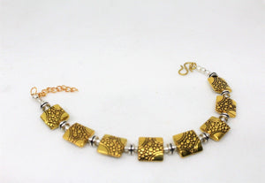 Gemzlane oxidized dual tone Bracelet for women and girls - Gemzlane