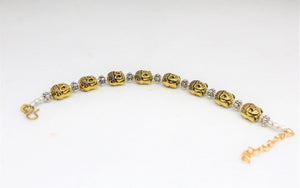 Buddha oxidized dual tone Bracelet for women and girls - Gemzlane