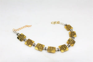Gemzlane oxidized dual tone Bracelet for women and girls - Gemzlane